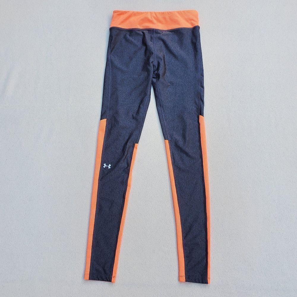 NWOT Under Armour Gray and Orange Compression Pants